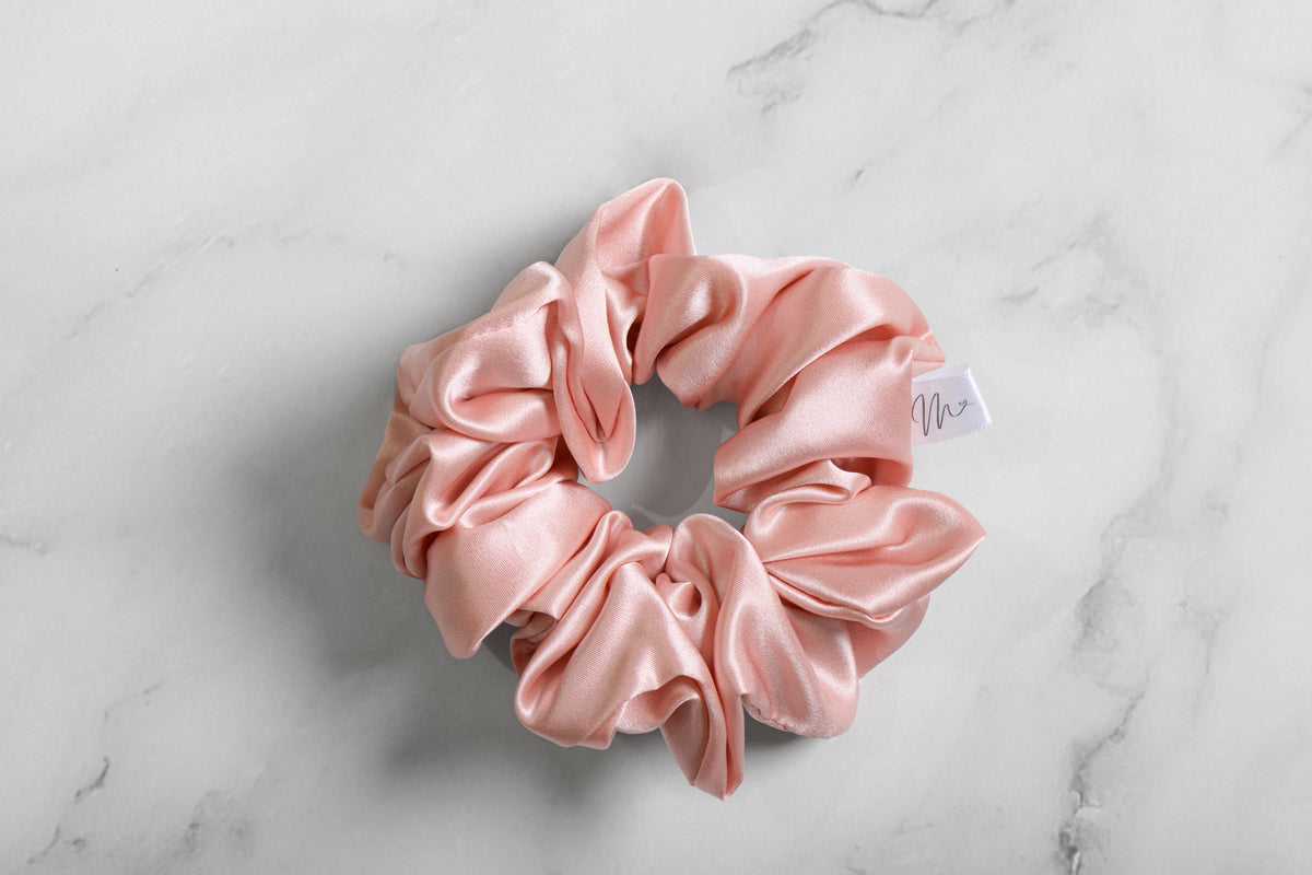Pink Regular Silk Scrunchie